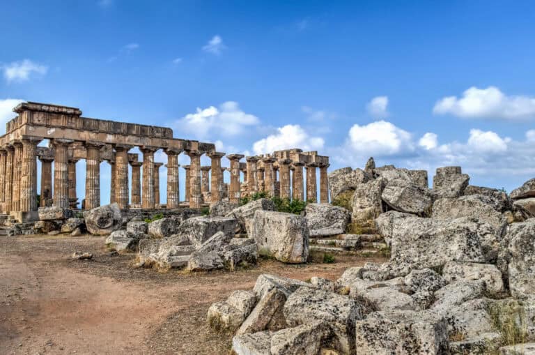 temple in Selinunte Archaeological Park in Sicily