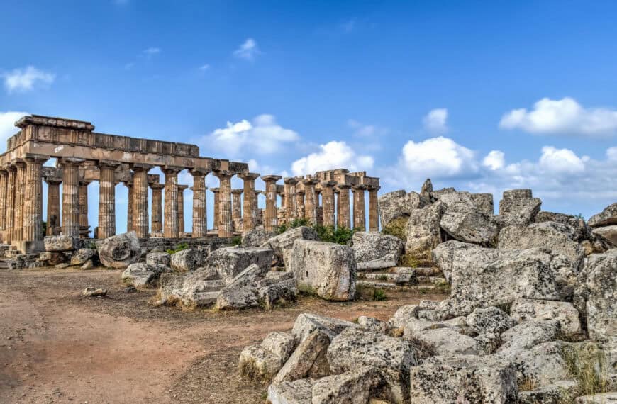 temple in Selinunte Archaeological Park in Sicily