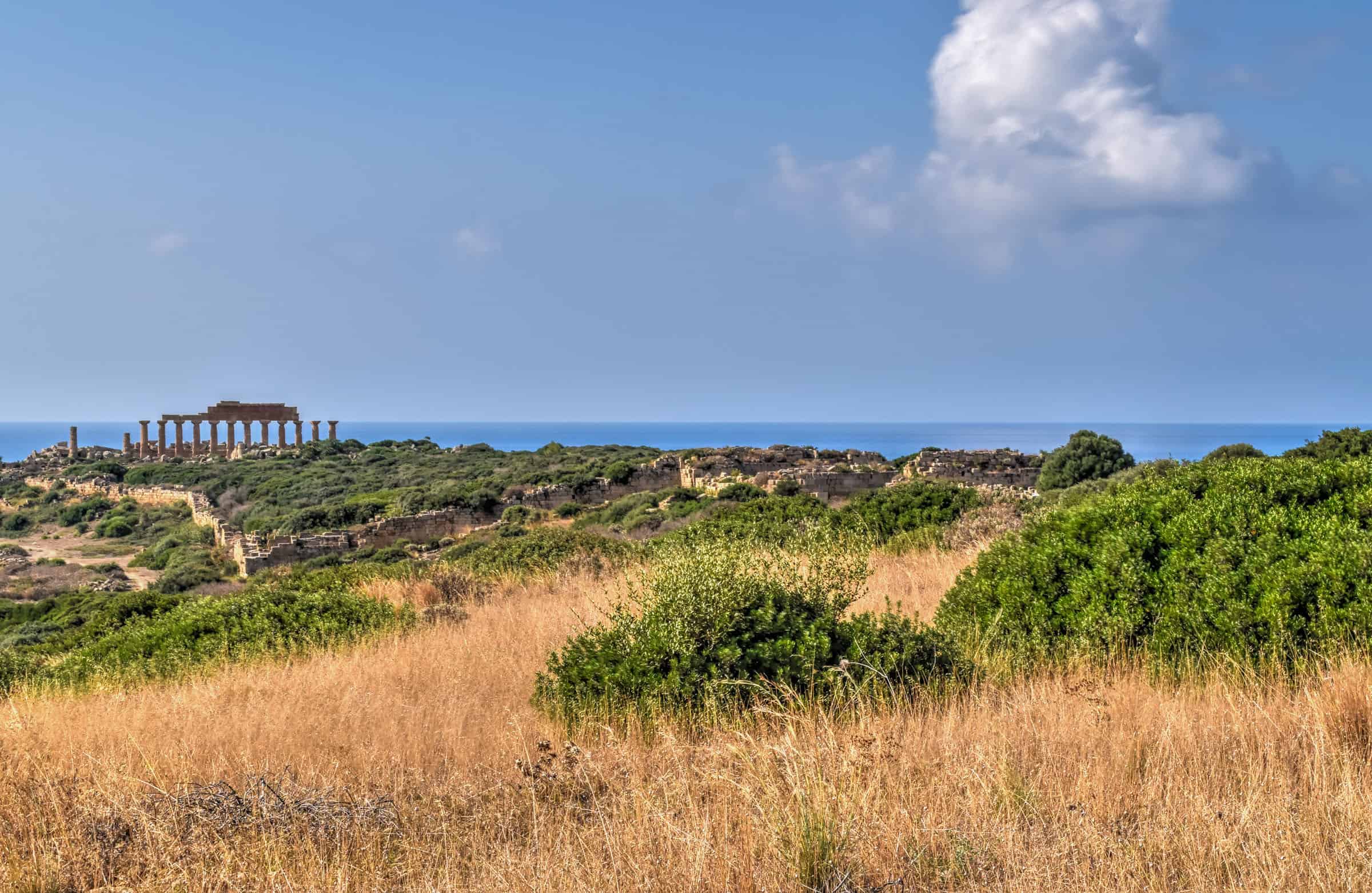 acropolis of Selinunte Archaeological Park in Sicily