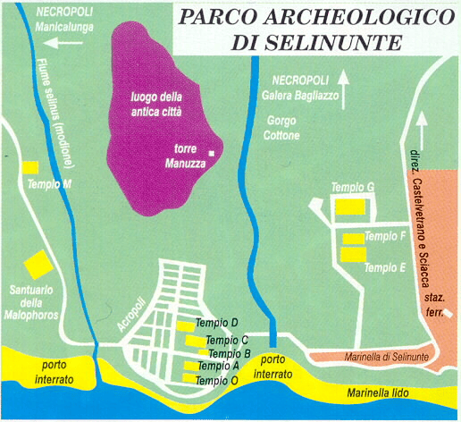 map of selinunte archaeological park