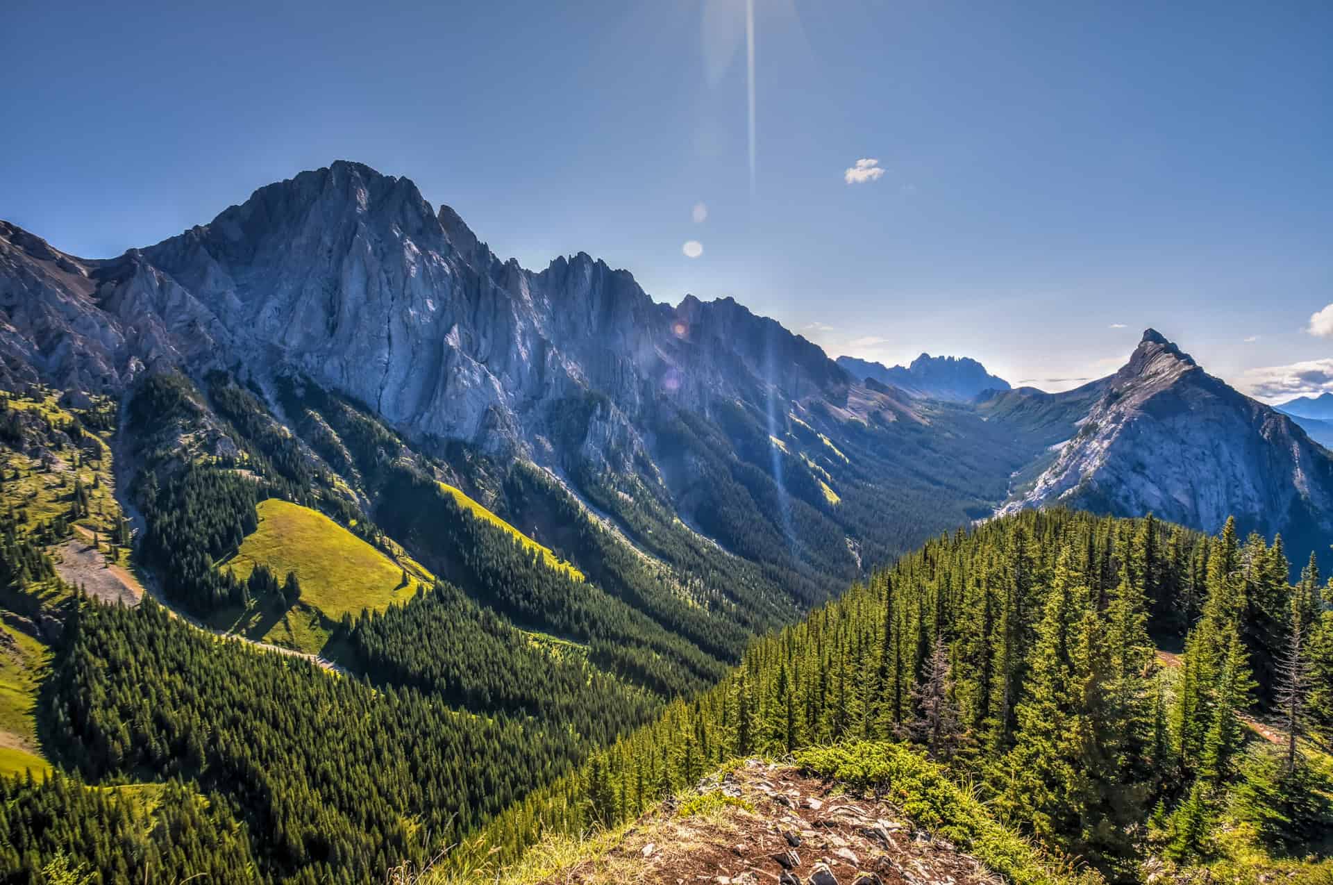 hiking the King Creek Ridge Trail in the Canadian Rockies