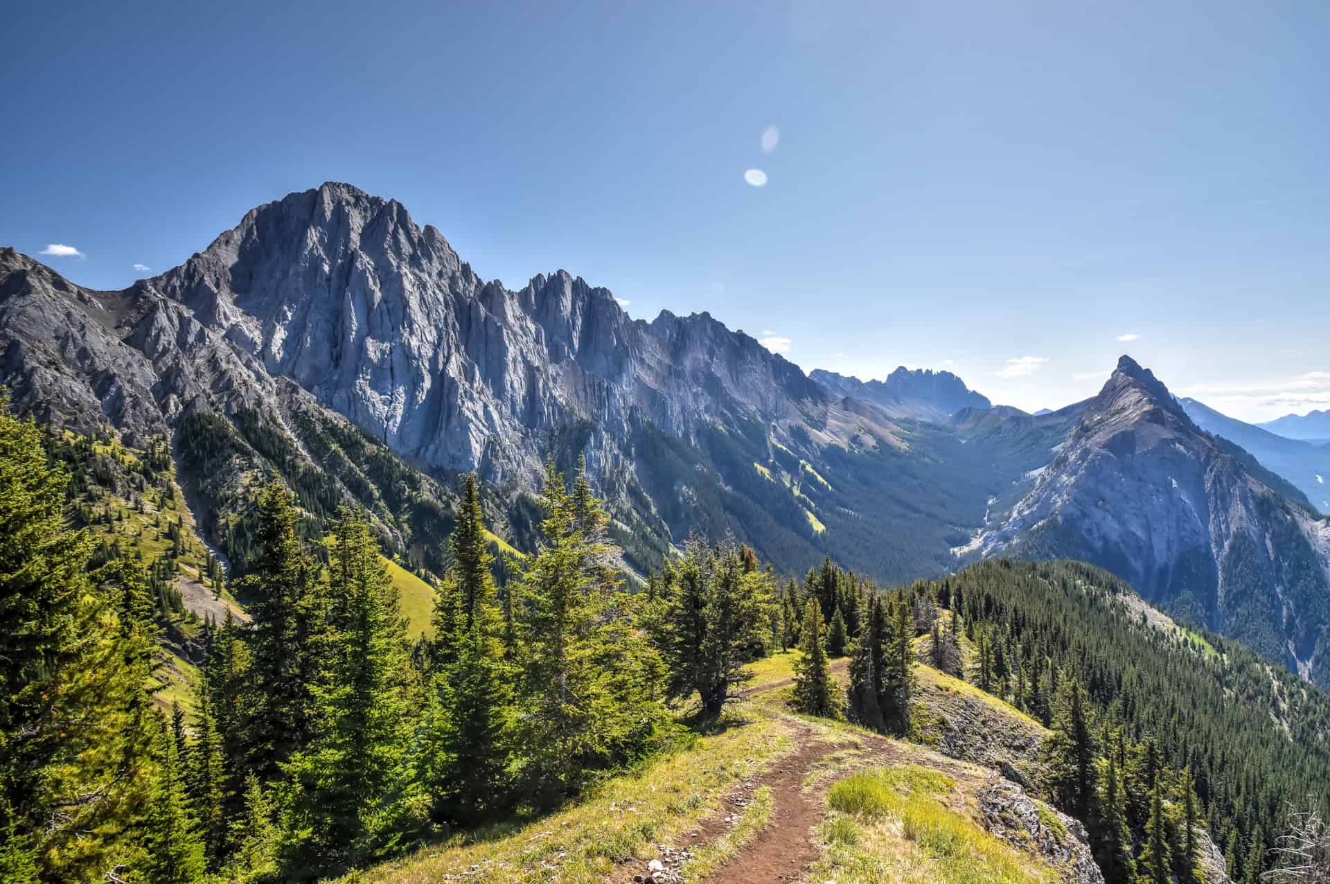 hiking views along the King Creek Ridge Trail in Kananaskis