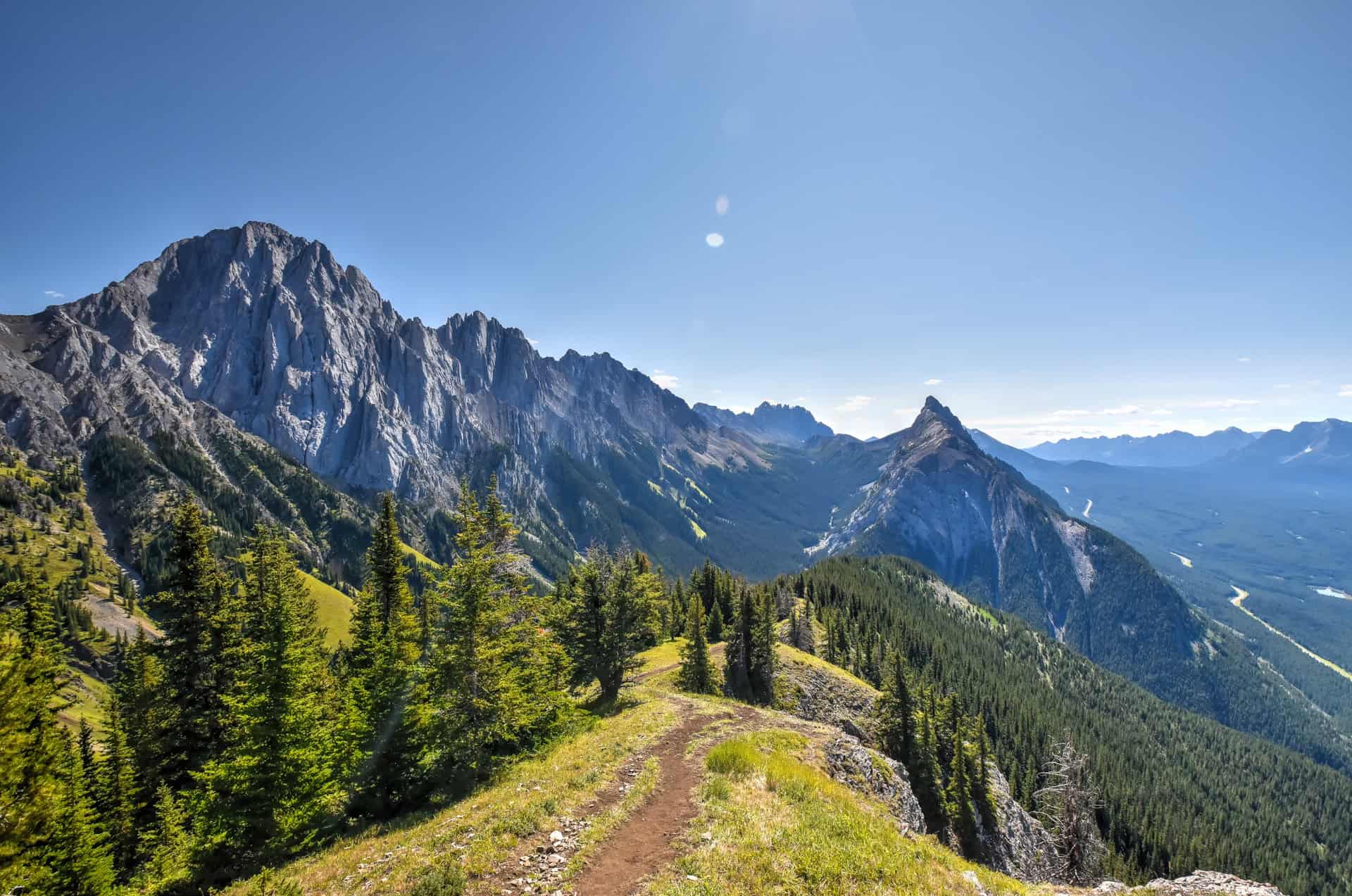 dramatic peaks as views from the King Creek Ridge Trail in Kananaskis