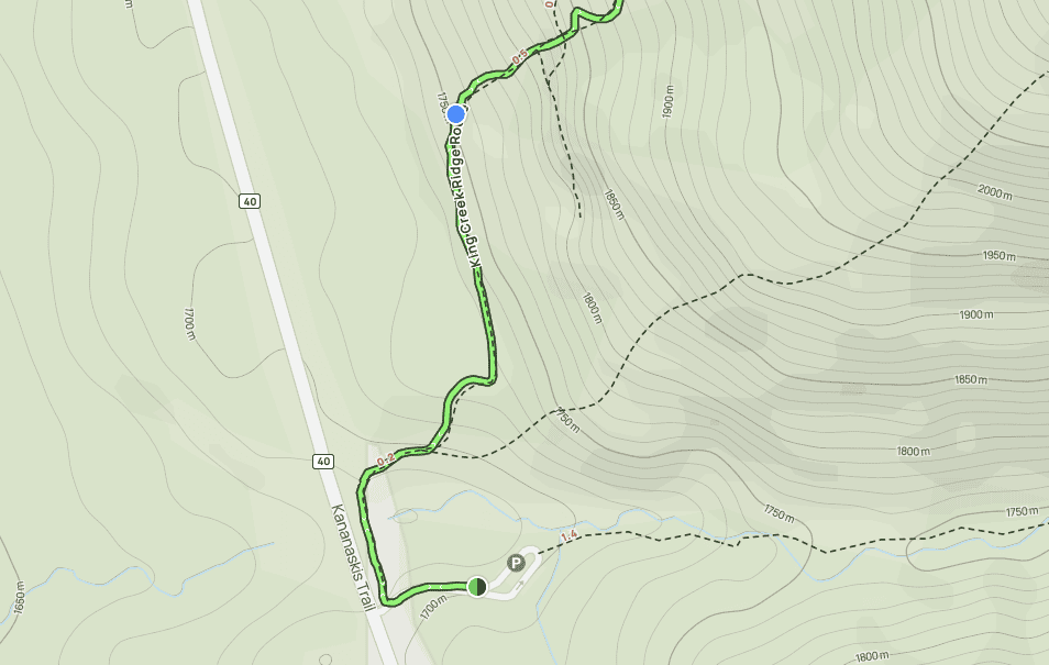 King Creek Ridge Trail map