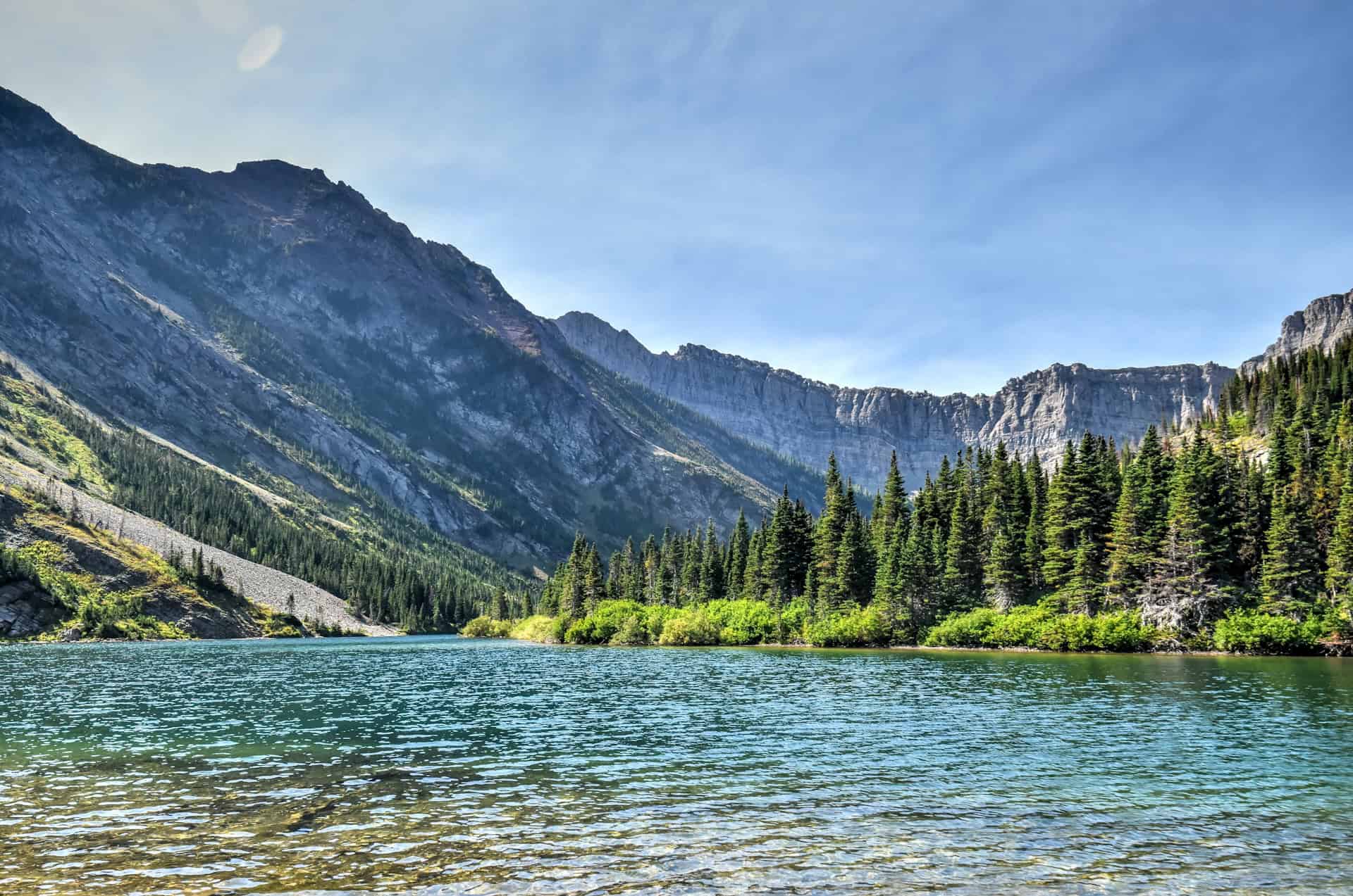 Bertha Lake in Waterton Lakes national park
