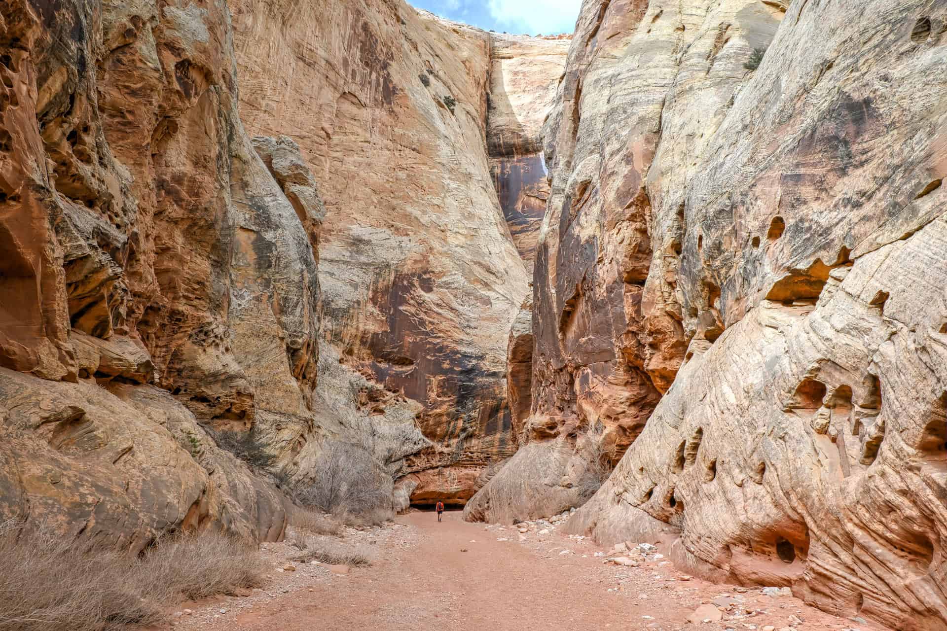 hiking in grand wash trail capitol reef national park