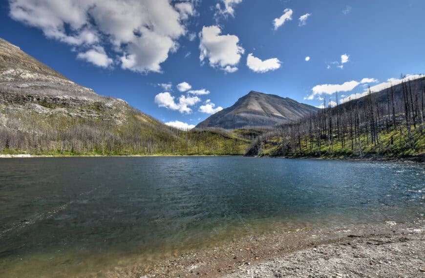 the stunning scenery and mountains around crandell lake