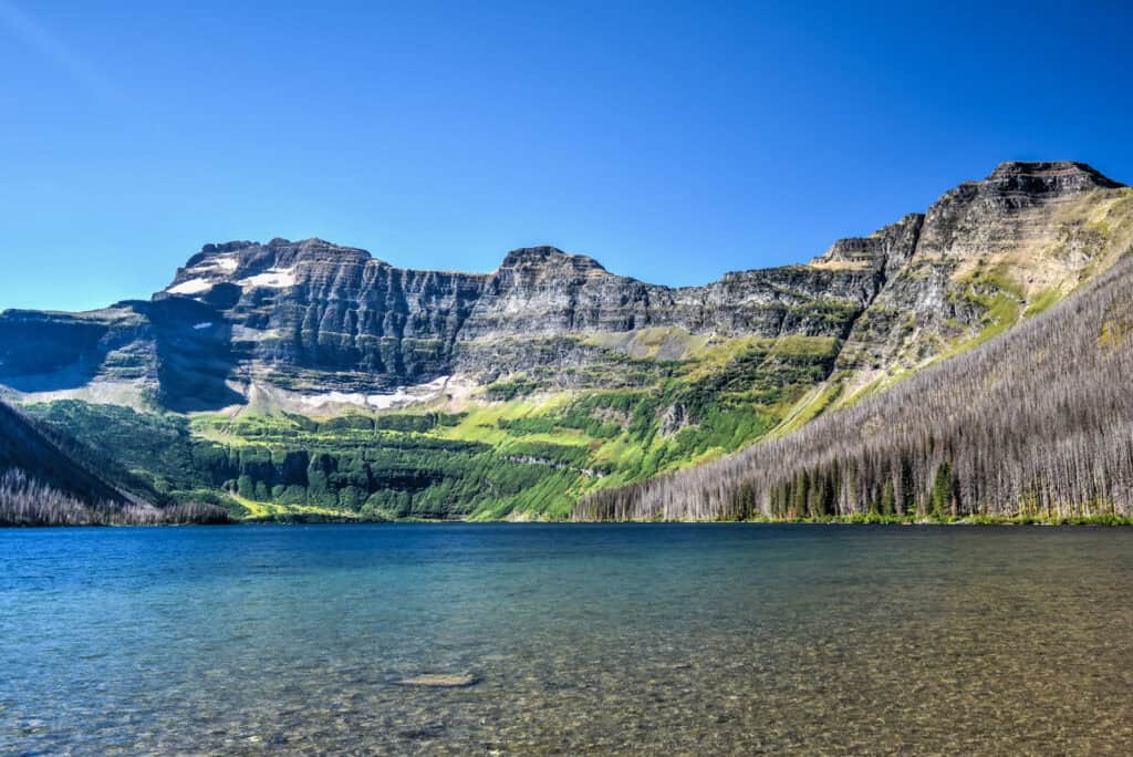 stunning view of cameron lake waterton natinnal park