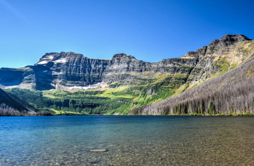 stunning view of cameron lake waterton natinnal park