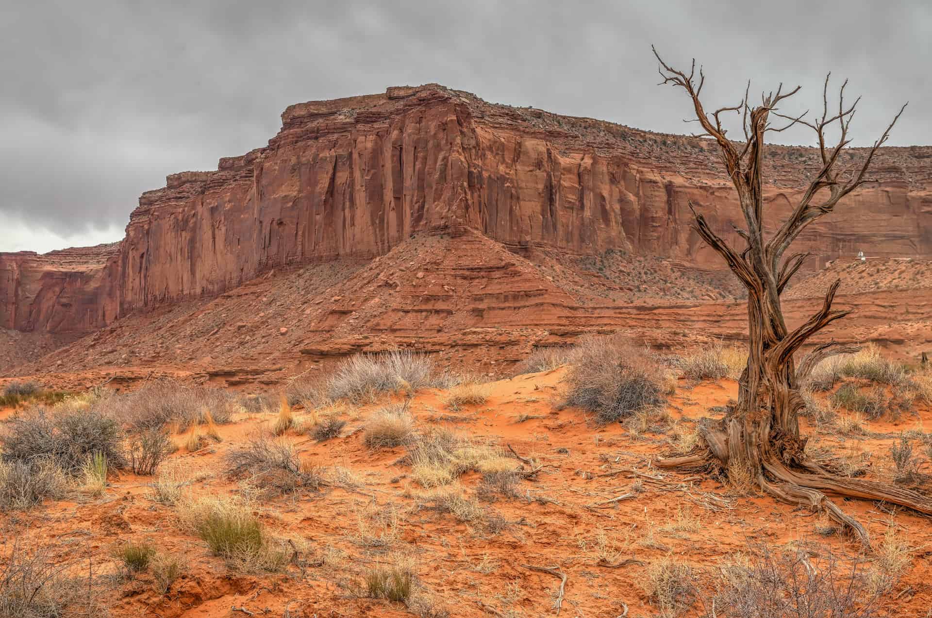 buttes seen along the wildcat trail in monument valley
