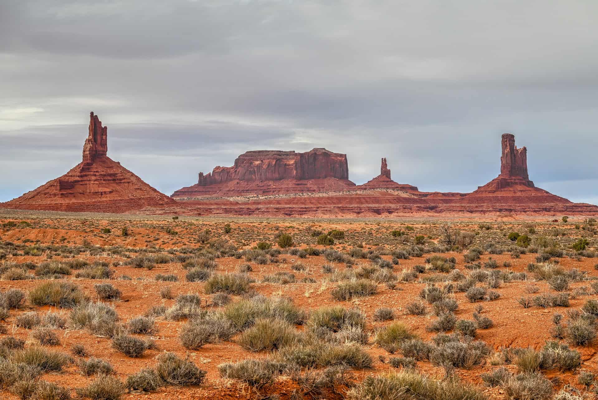 view from the wildcat trail in monument valley