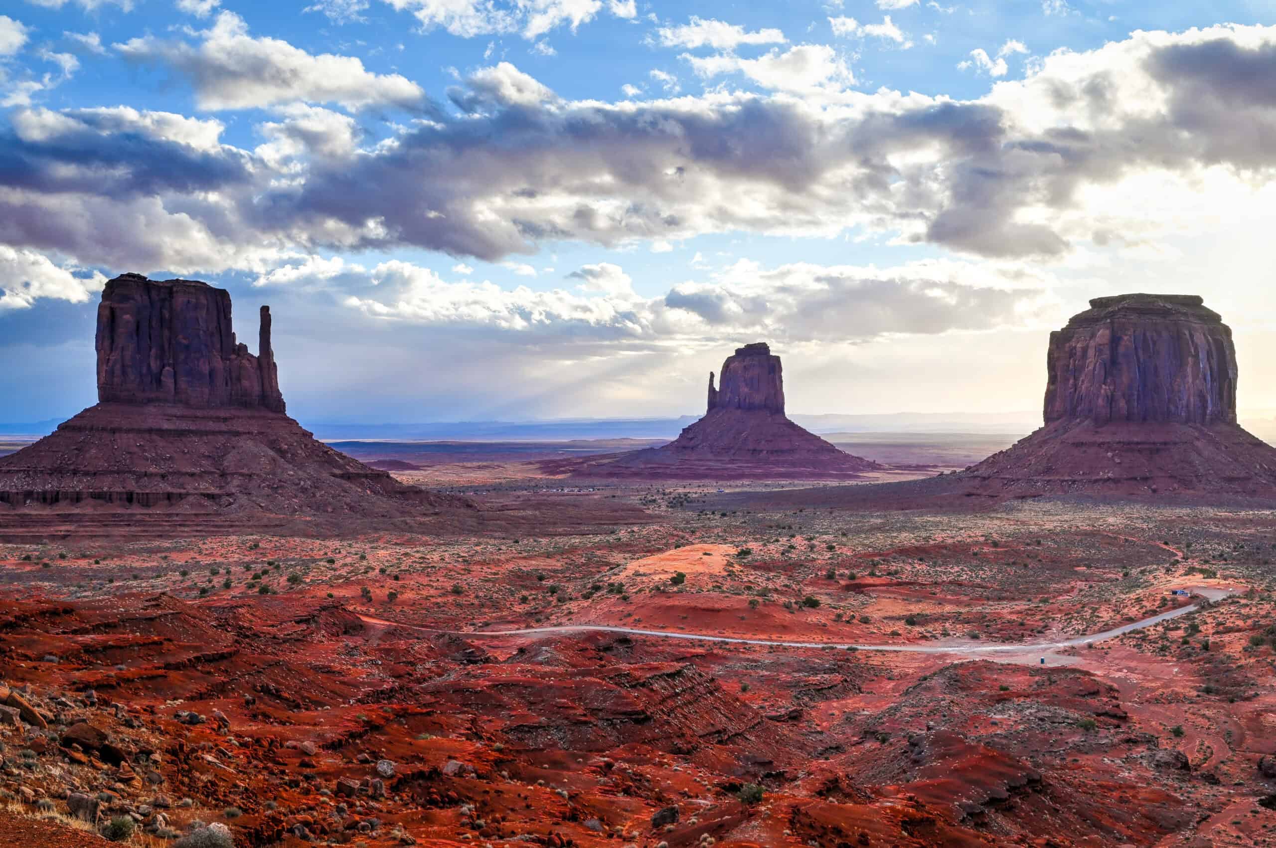 sunrise in monument valley