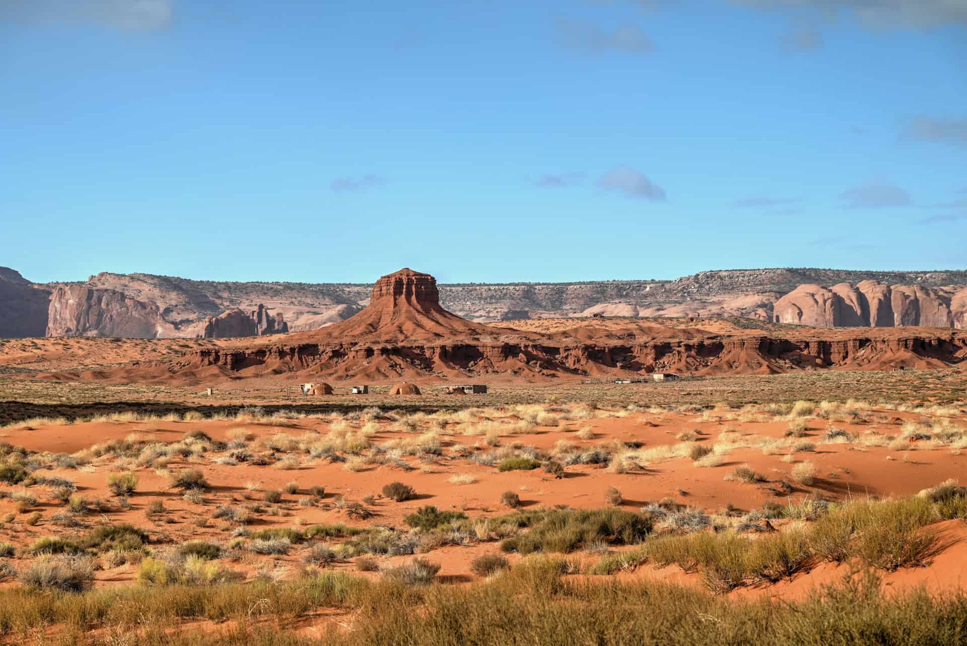 the hub along the scenic drive in monument valley