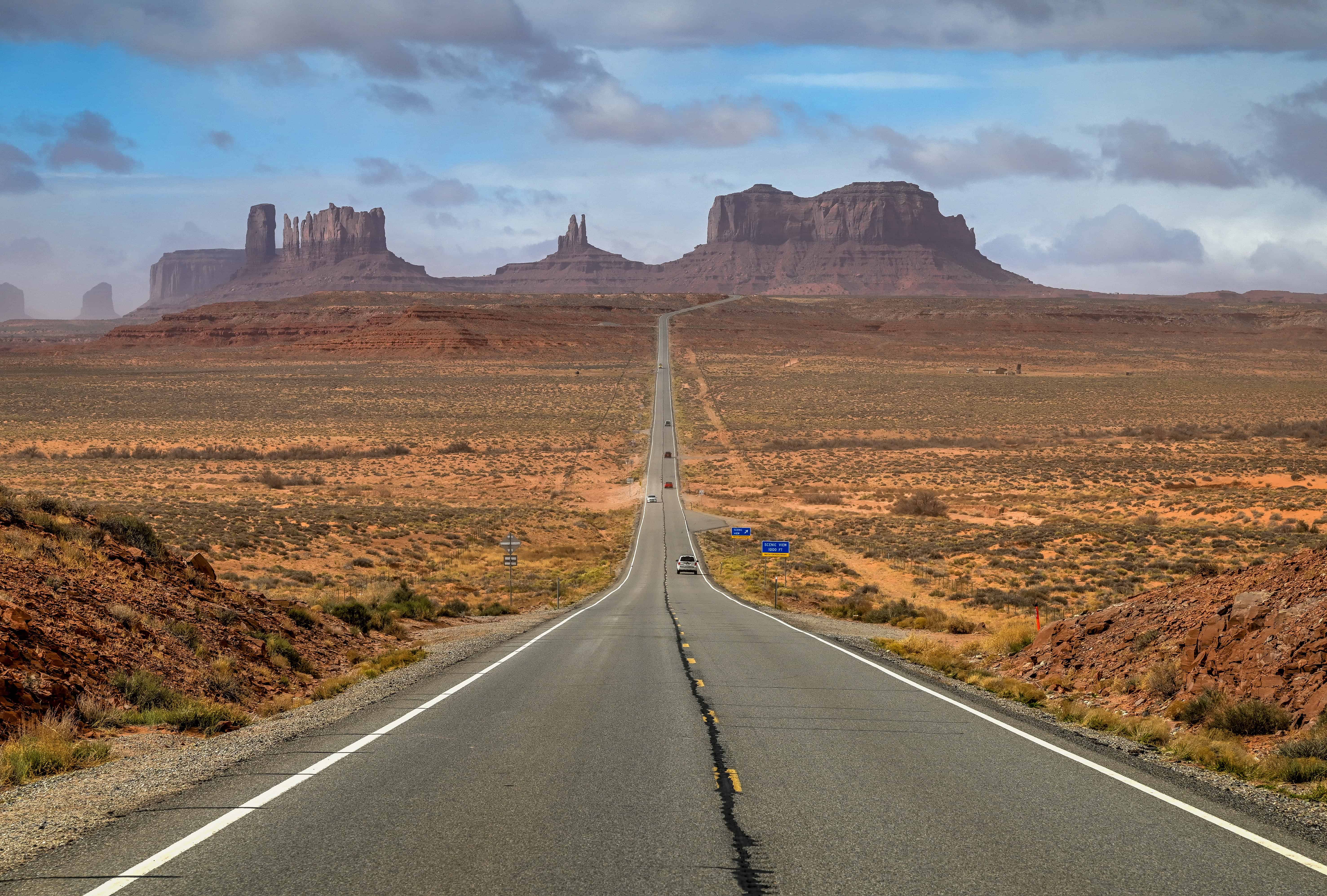forest gump point, on Utah highway 163 near monument valley