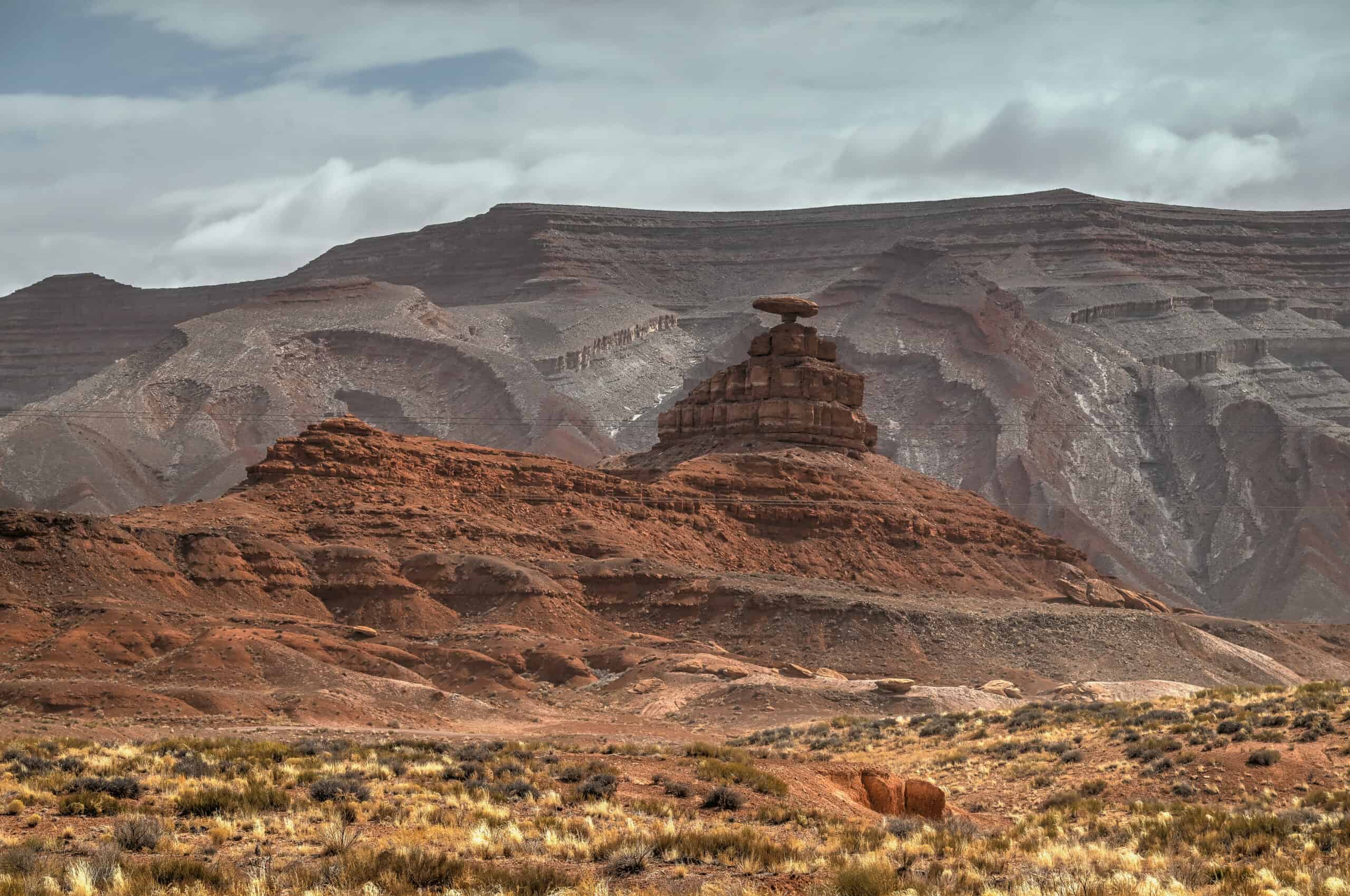 mexican hat in utah, along highway 163