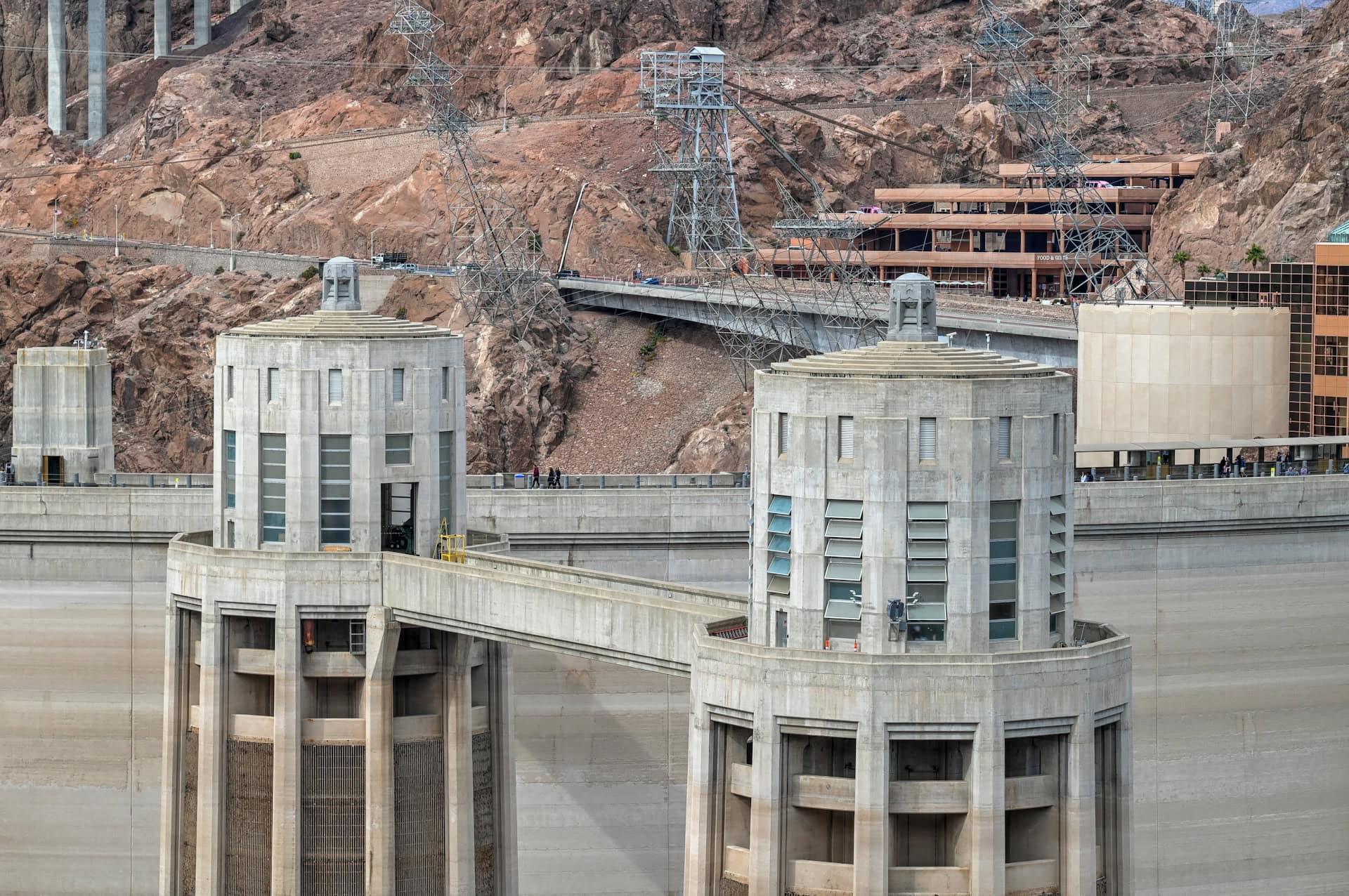 close up of hoover dam
