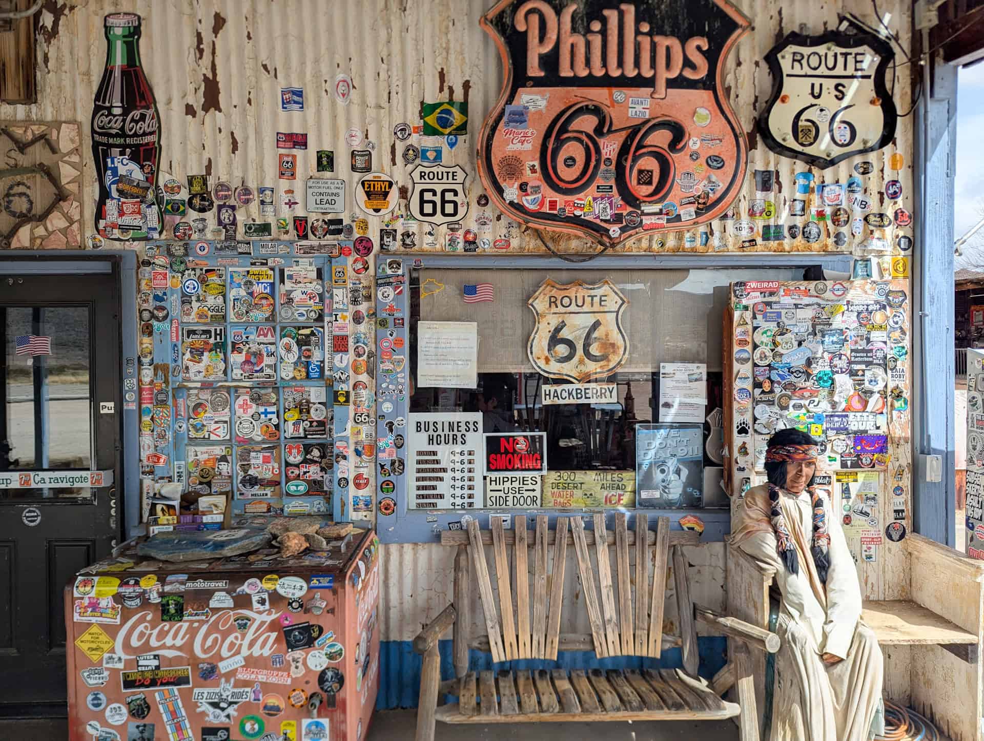 route 66 decorations Hackberry General Store