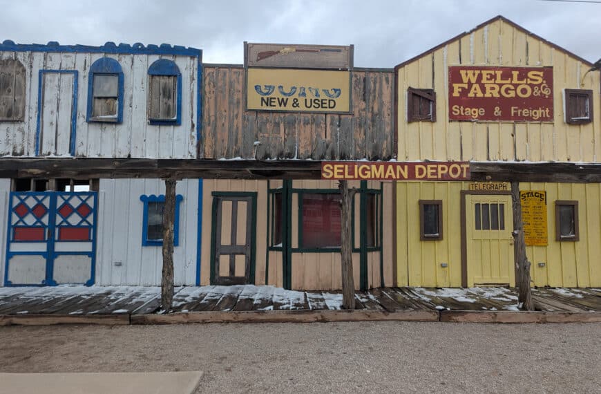 western buildings in historic seligman