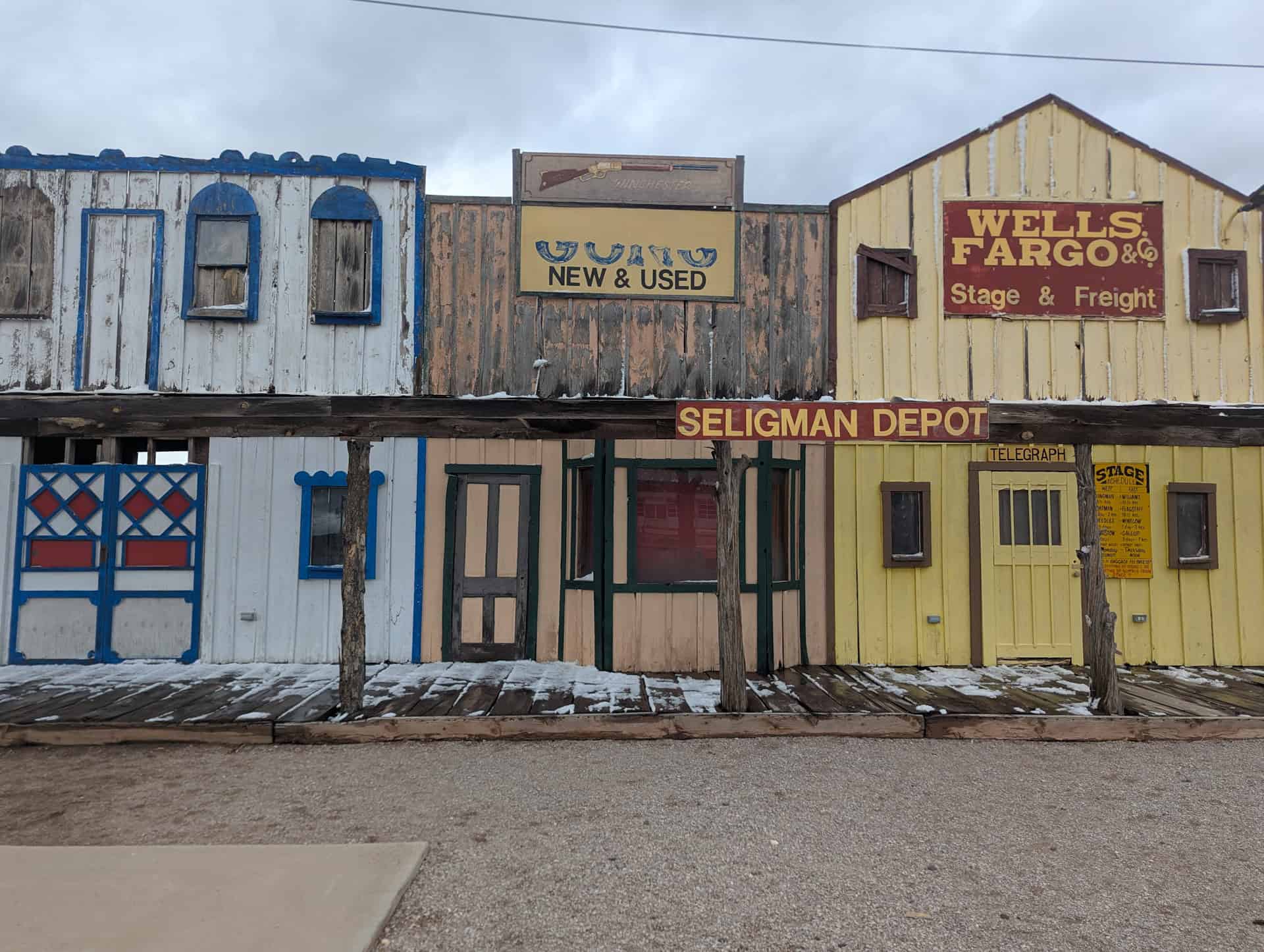 western buildings in historic seligman