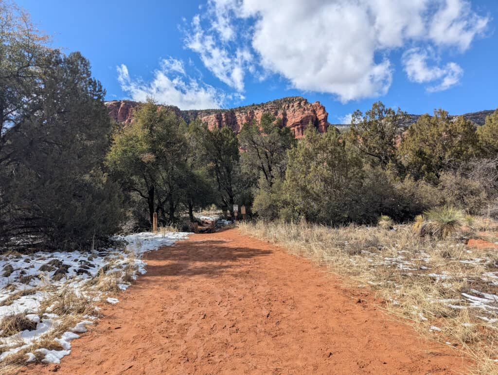 the sandy trail in fay canyon