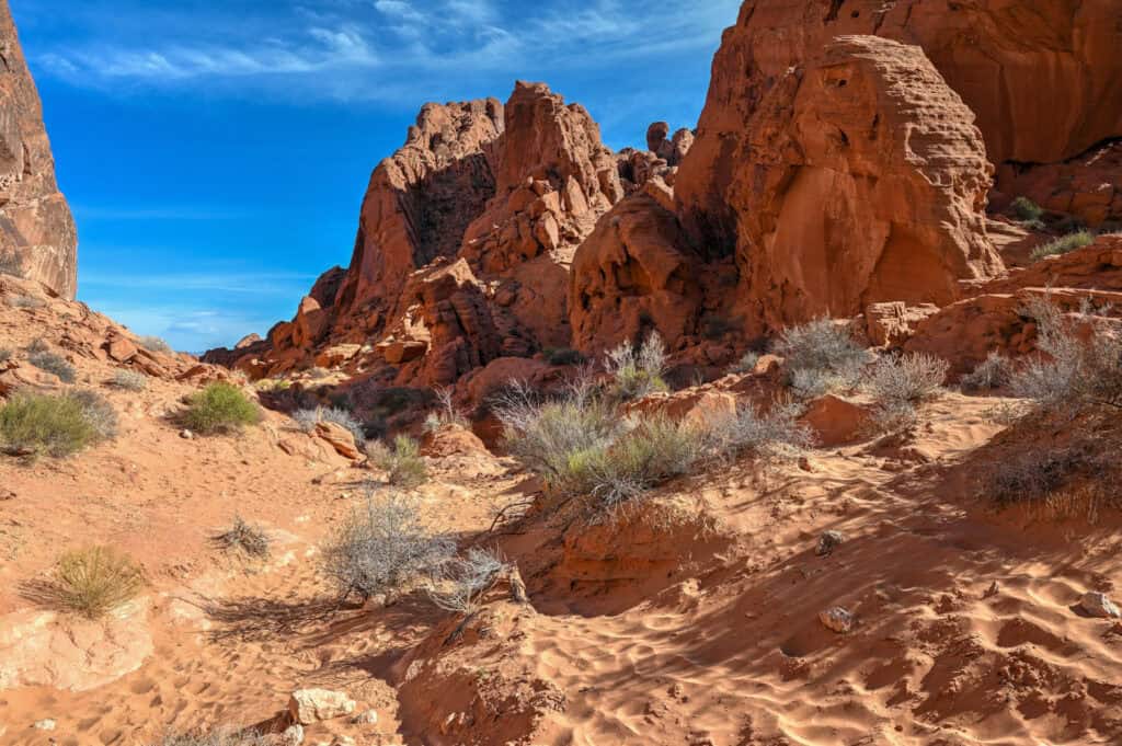 rainbow vista trail in valley of fire state park