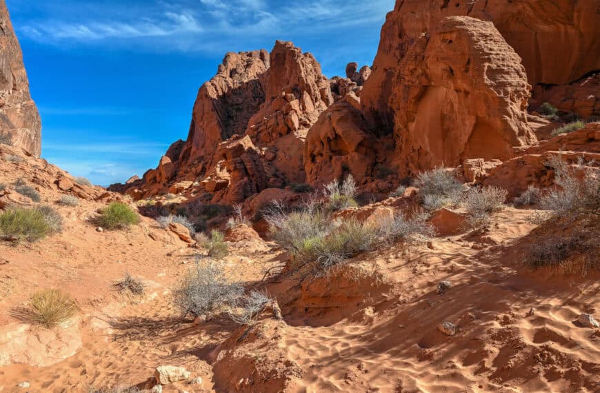 rainbow vista trail in valley of fire state park