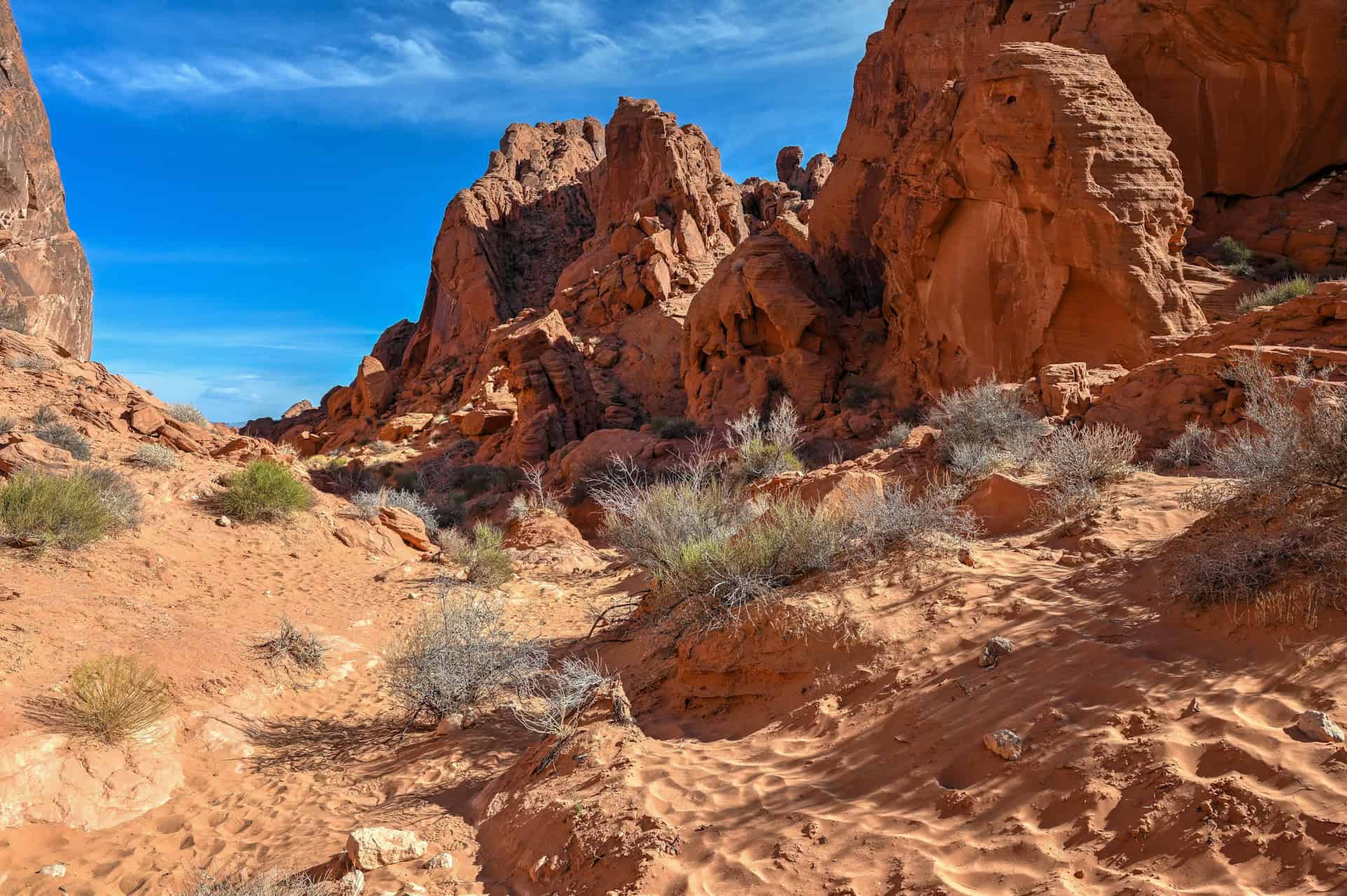 rainbow vista trail in valley of fire state park