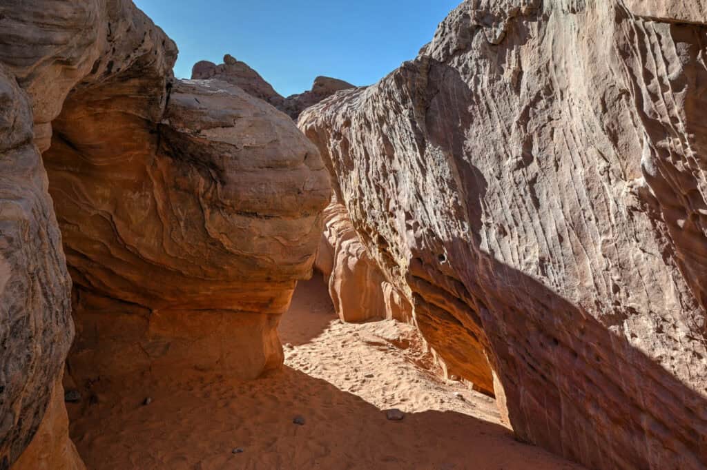 hiking pastel canyon valley of fire