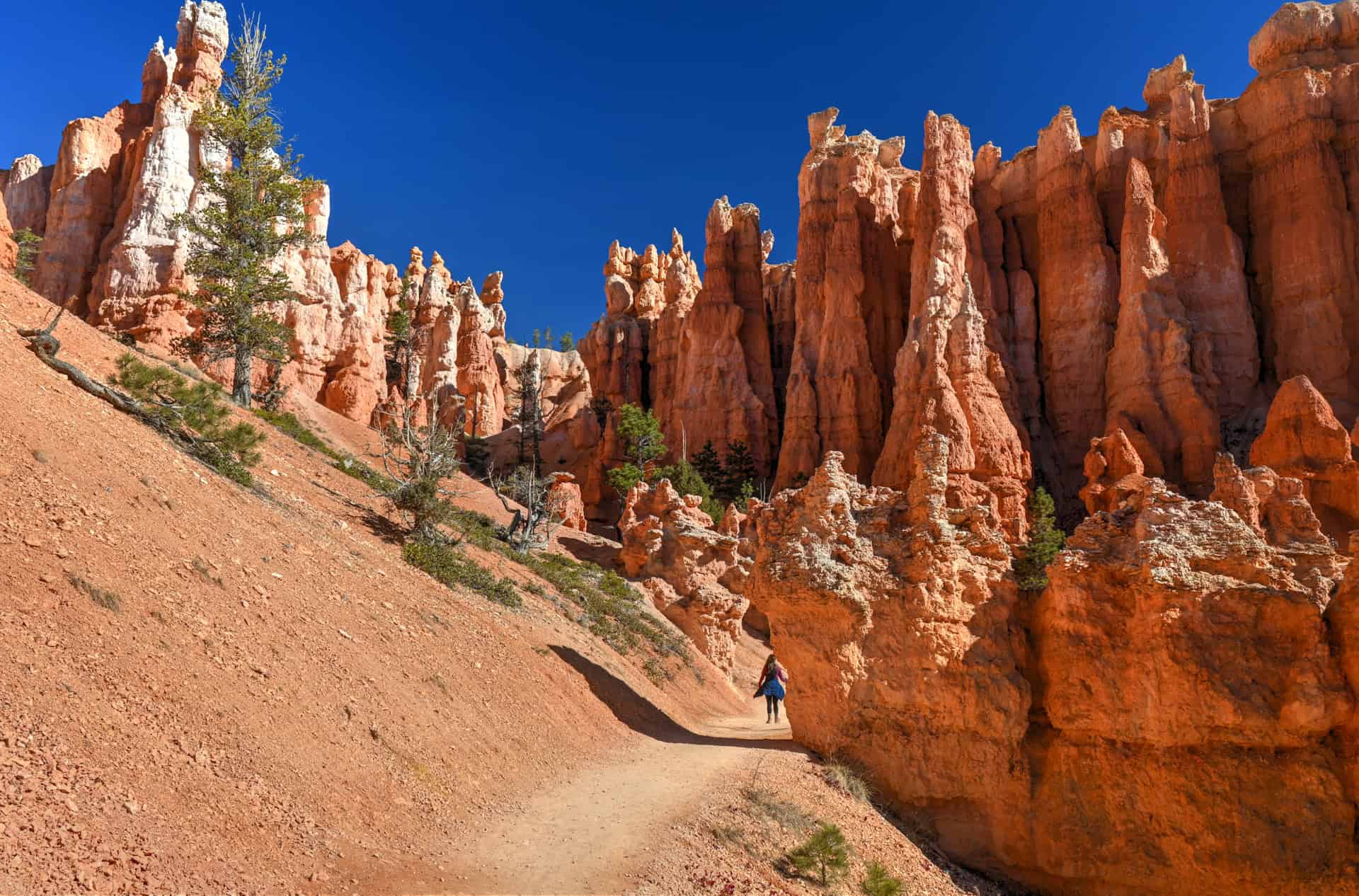 towering rock formations along the queen's garden trail