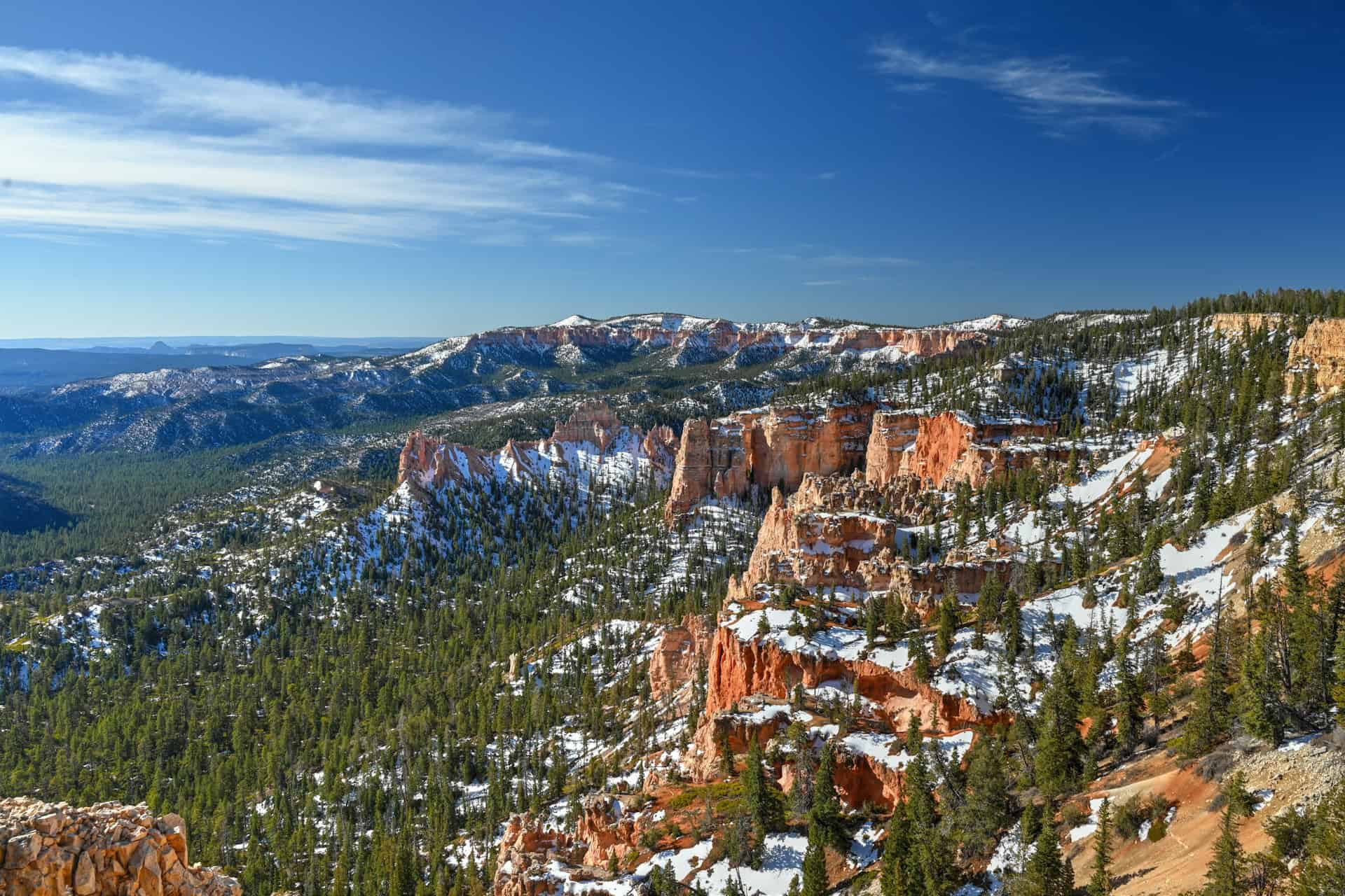 Spectacular Scenery viewed from Farview Point in Bryce Canyon National Park