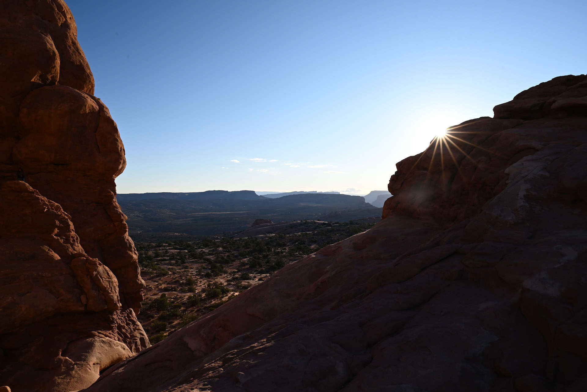 sunrise at the windows in arches national park