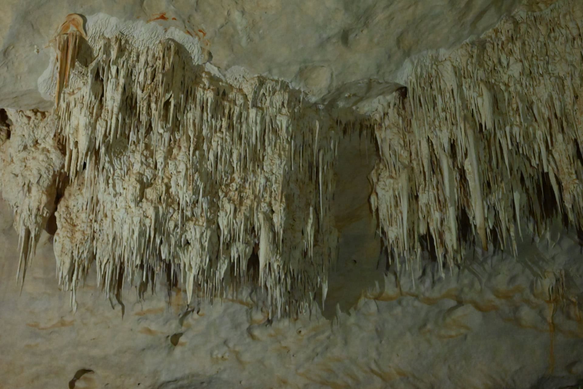 stalagmites in Grotta del Bue Marino