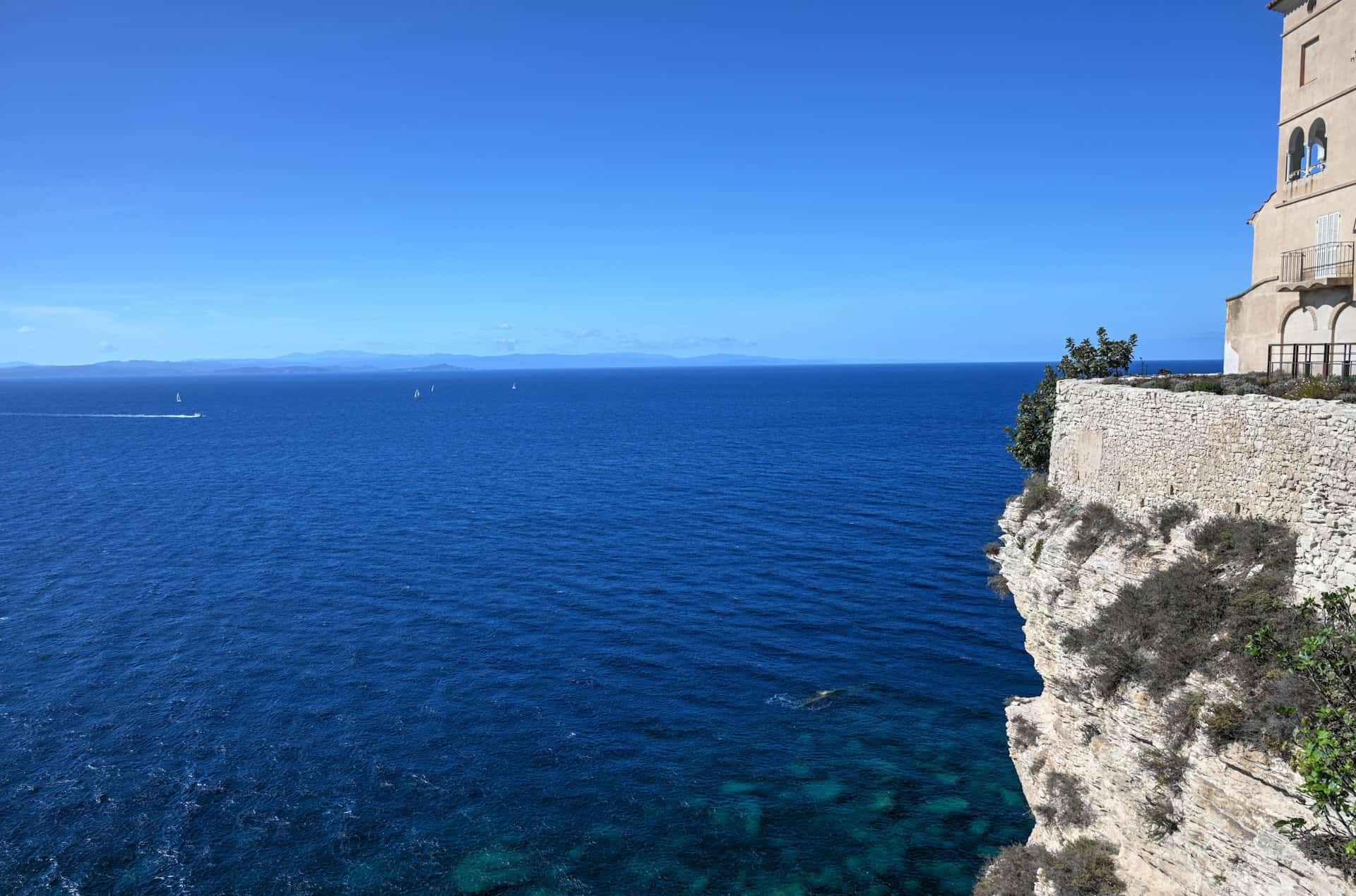 open sea views from bonifacio
