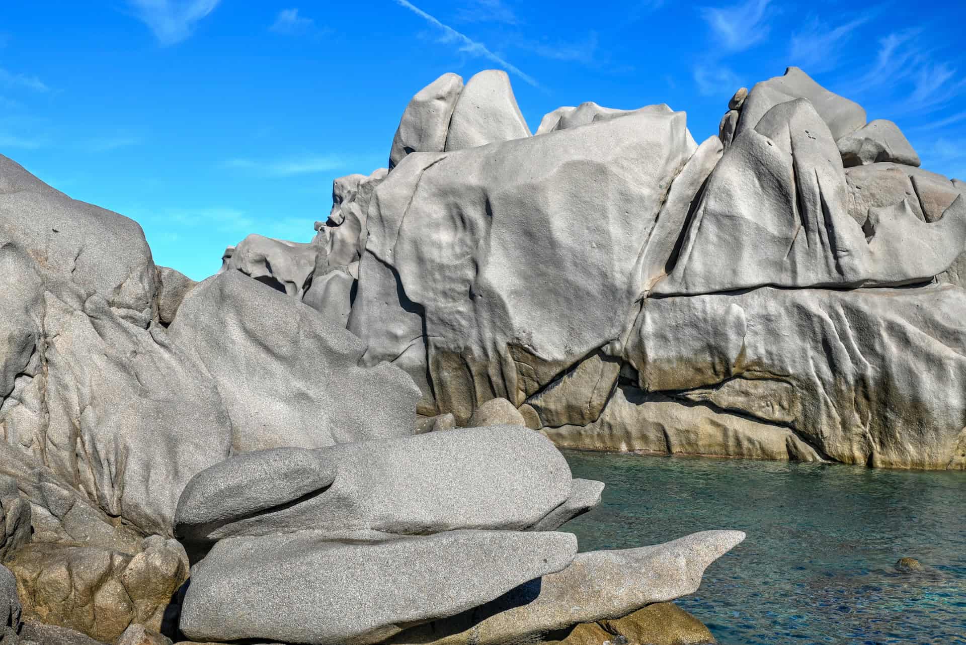 granite rock formations in capo testa