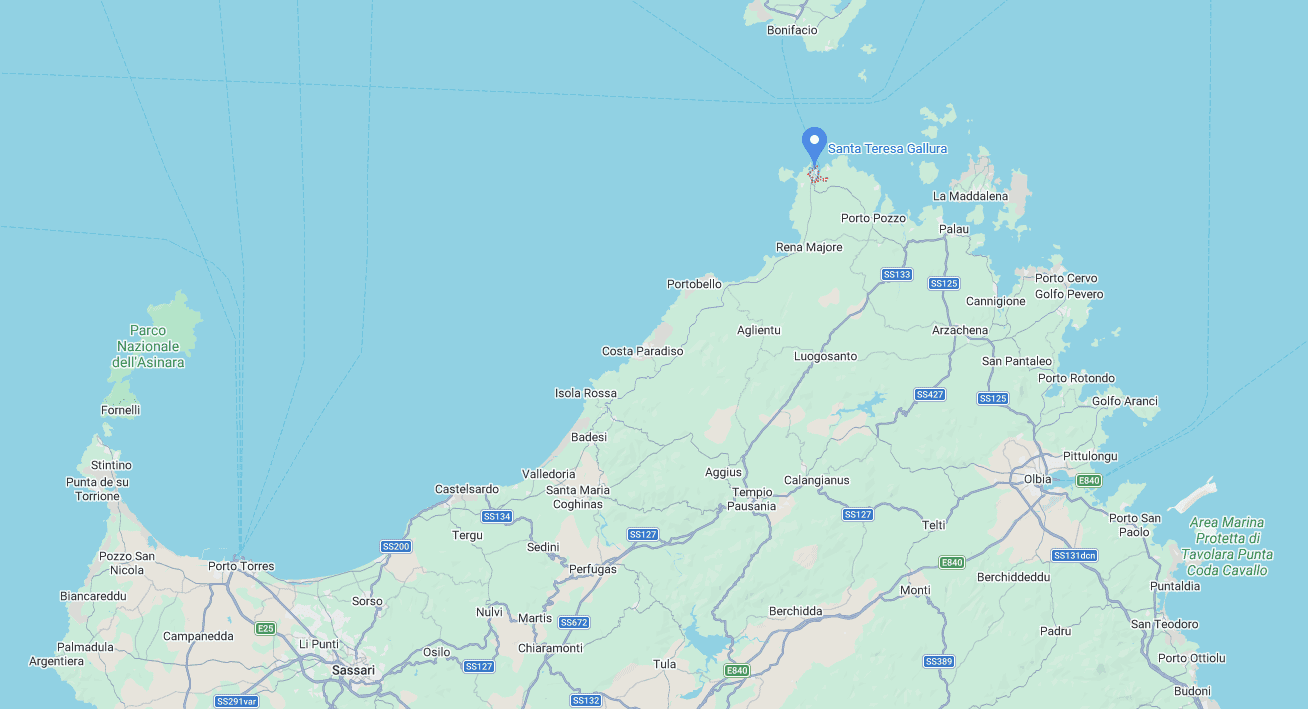 map of Santa Teresa Gallura location